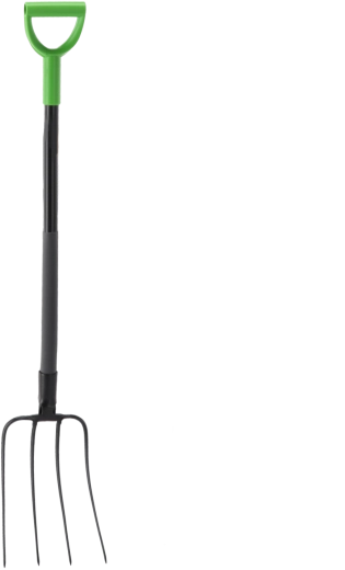 Furcă de grădină cu 4 dinți, coadă din oțel 120 cm cu mâner în D