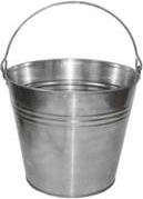 Găleată galvanizată 15 l cu mâner metalic solid