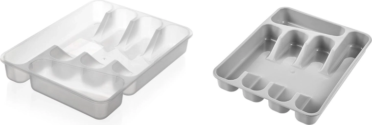 Tăviță pentru tacâmuri din plastic 33,5 × 26,5 × 5 cm, mix de culori