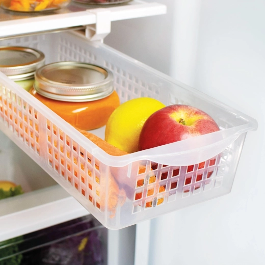 Organizator glisant pentru frigider cu fixare cu arc