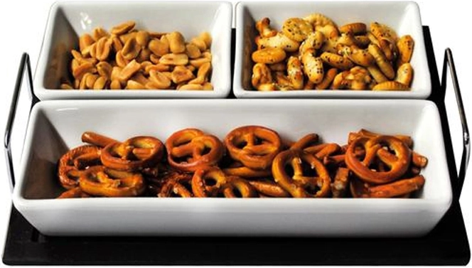 Set de servire cu boluri pe tavă Toro, dreptunghiular