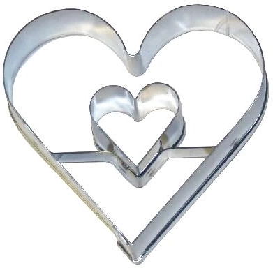 Formă de decupat prăjituri inimă cu inimioară