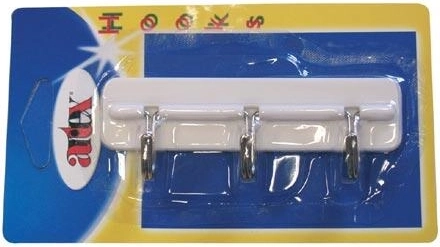 Agățătoare triunghiulară autoadezivă 10,5 cm – plastic și crom