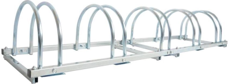 Suport pentru 5 biciclete, galvanizat, 1480 × 370 × 265 mm