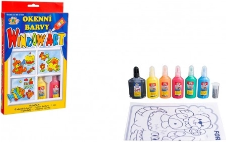 Creatoys culori detașabile pentru ferestre 6×20 ml