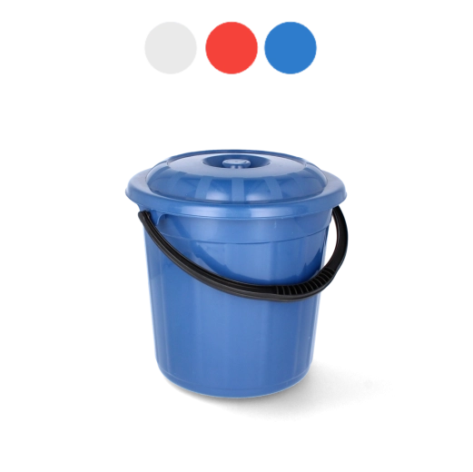 Găleată din plastic cu capac 5 l, transparentă, PP pentru uz alimentar