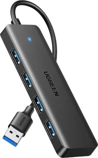 Hub UGREEN USB-A 4-în-1 (1× USB-A la 4× USB-A), negru
