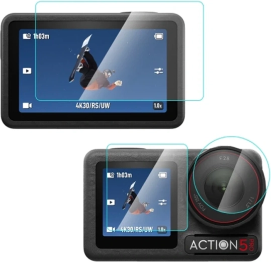 Sticlă protectoare securizată Puluz pentru DJI Osmo Action 5 Pro