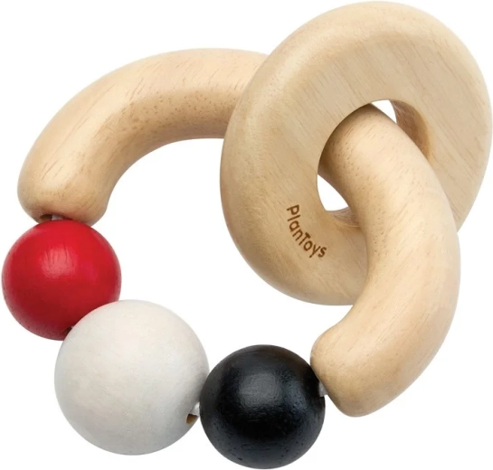 PlanToys zornăitoare contrastantă cu mărgele - 1 bucată