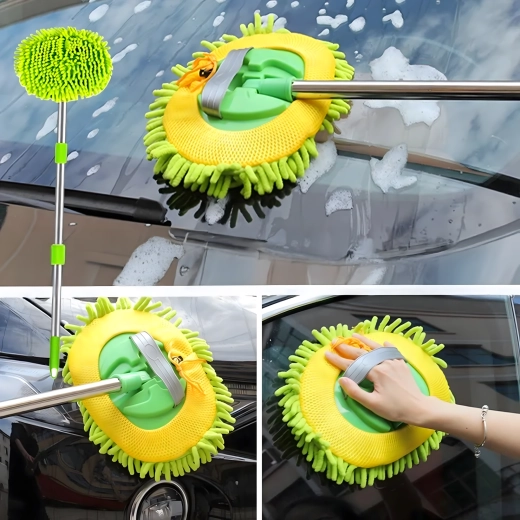 Mop telescopic pentru spălarea geamurilor și suprafețelor din sticlă pentru auto și locuință - 1 bucată