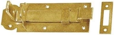 Zăvoră de tip Z cu închidere, 120 × 45 × 5 mm, zinc galben galvanic