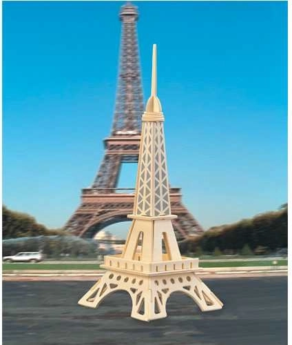 Puzzle 3D din lemn Woodcraft Turnul Eiffel