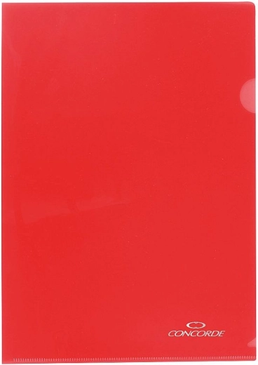 Mapă de prezentare A4 tip L cu decupaj, 180 µm, roșie, 10 buc