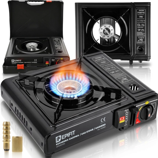 Aragaz turistic pe gaz Spark100 negru