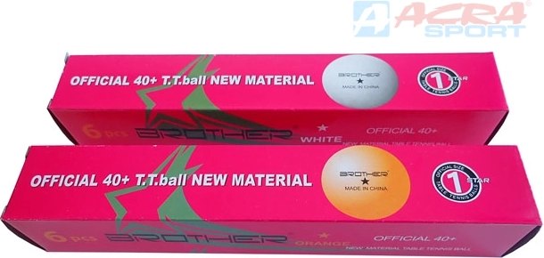 Mingi de tenis de masă Brother 1star profi 40 mm - set 6 buc