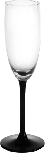 Pahar de șampanie 180 ml cu picior negru