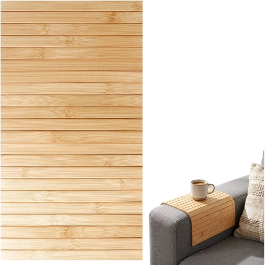 Suport rulabil din bambus pentru masă 44 × 24 cm