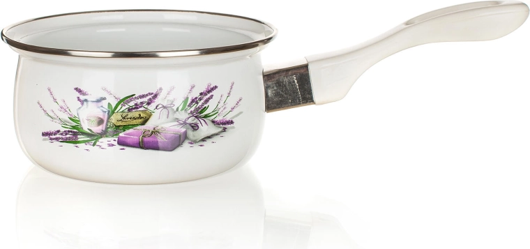 Crăticioară emailată Lavender 14 cm cu mâner lung 0,65 l