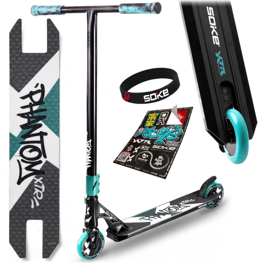 Trotinetă freestyle Soke XTR Phantom negru-turcoaz