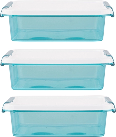 Arcticline set de 3 caserole pătrate pentru alimente 0,6 l