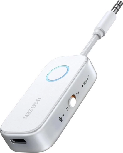 Adaptor audio Bluetooth UGREEN 5.4 3,5 mm (TX/RX) alb - 1 bucată