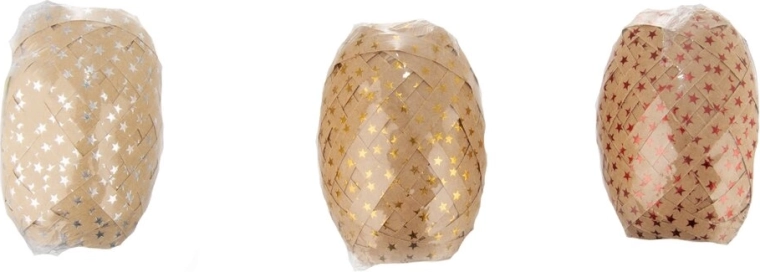 Panglică din hârtie kraft bej 0,5 cm, 10 m (asortiment)