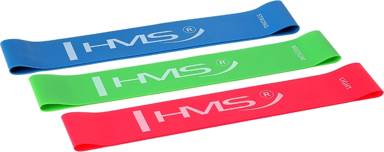 Set benzi elastice de rezistență HMS GU04 Slim – 3 niveluri de încărcare