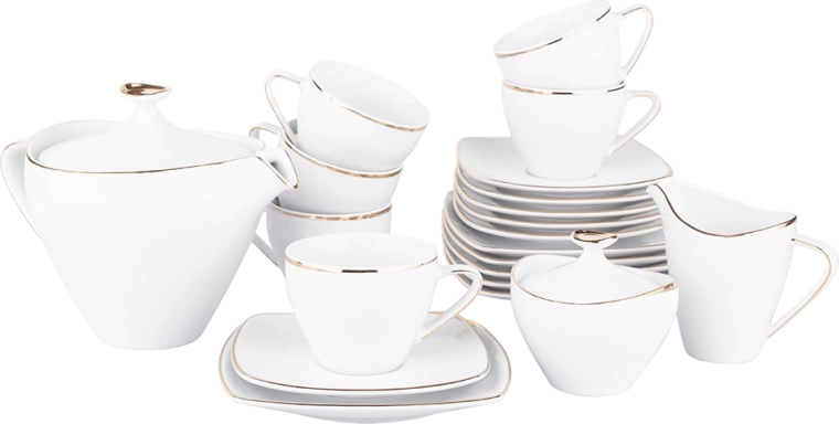 MariaPaula Moderna gold set de cafea pentru 6 persoane, 21 piese