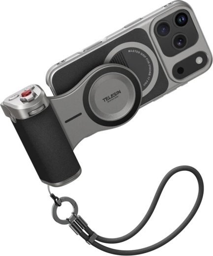 Telesin Master Grip, mâner/suport pentru iPhone 17 Pro – set de bază