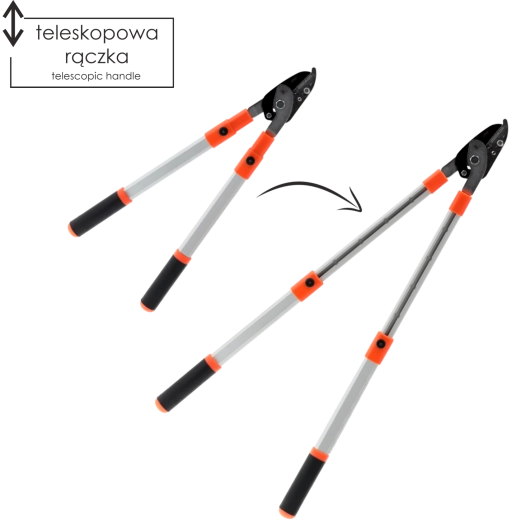 Foarfeci de grădină telescopice 64–98 cm