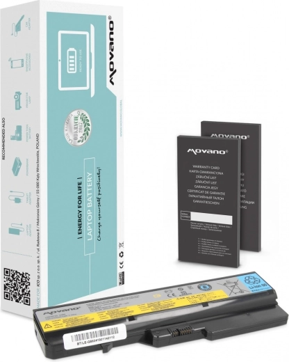 Baterie Movano L09L6Y02 pentru laptopuri Lenovo B570/G560/G570/G770 (Li-ion, 4400 mAh, 48 Wh)