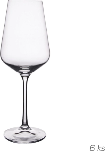 Pahare Sandra pentru vin 0,35 l, 6 buc