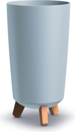 Ghiveci pe picioare Gracia Tubus Slim, gri deschis, 19,5 × 36,5 cm