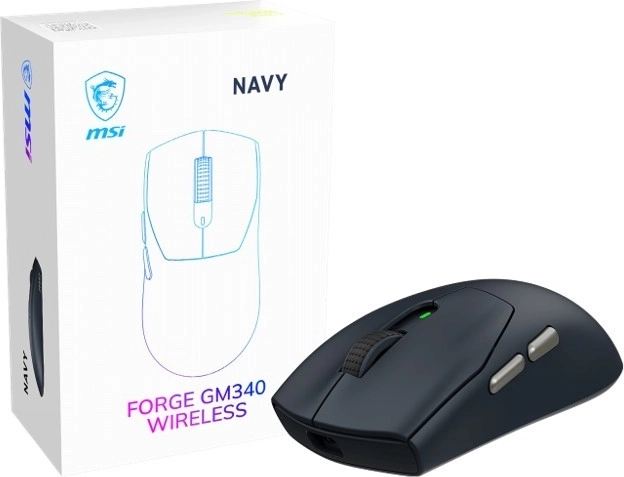 MSI Forge GM340 mouse de gaming wireless, albastru închis - 1 bucată