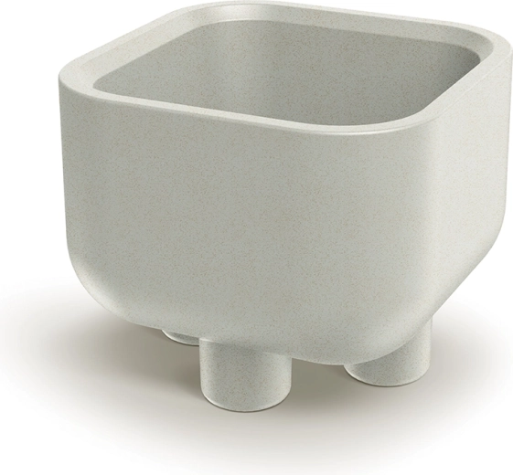 Ghiveci cu piciorușe Molta Square 48 cm culoare nisip