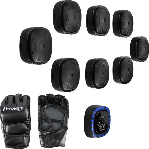 Țintă de box modulară electronică cu LED și Bluetooth HMS TB05 + mănuși
