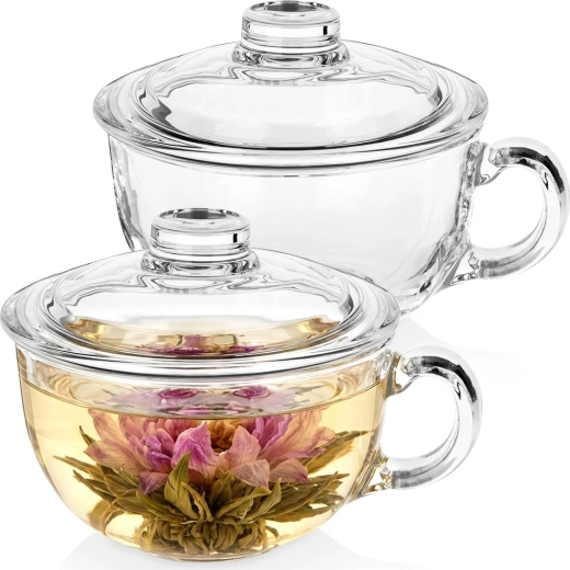 Căni din sticlă cu capac 520 ml – set de 2 bucăți