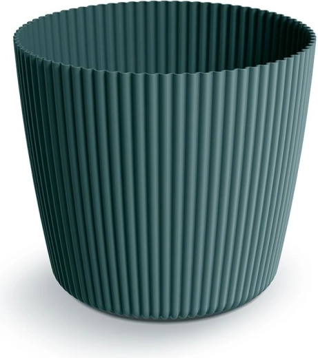 Ghiveci Milly Round 12,9 cm – albastru ocean, plastic pentru exterior și interior