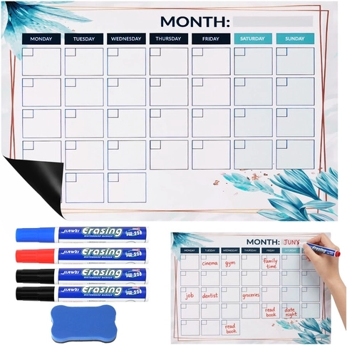 Planificator magnetic cu ștergere uscată pentru frigider Maaleo 30 × 40 cm