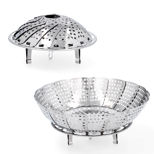 Coș de abur pliabil din oțel inoxidabil 24 cm