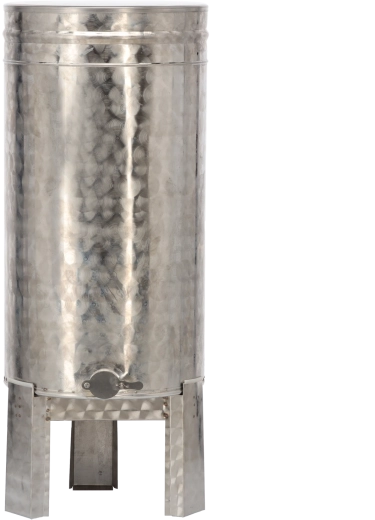 Decantor din inox pentru miere 100 l cu suport, robinet și capac