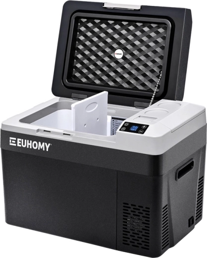 Euhomy ladă frigorifică auto portabilă cu compresor 30 l, neagră