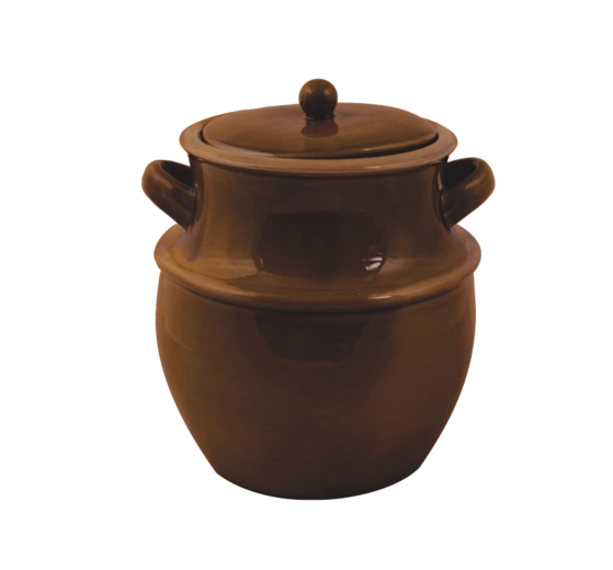 Vas de fermentare din ceramică cu capac 4 l