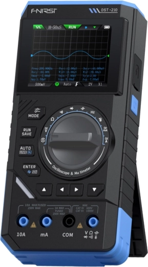Fnirsi DST-210 multimetru digital portabil 3-în-1 cu osciloscop și generator de semnal