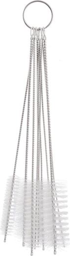 Perie universală de mână din oțel inoxidabil și nylon, mix 10 buc.