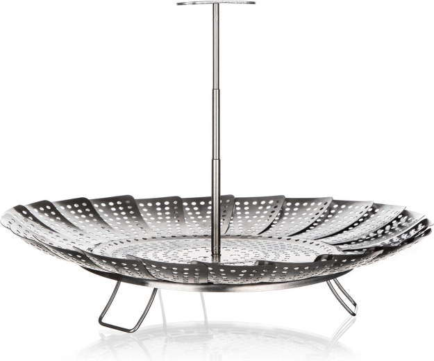 Coș de aburire pliabil din oțel inoxidabil 23 cm CULINARIA cu mâner