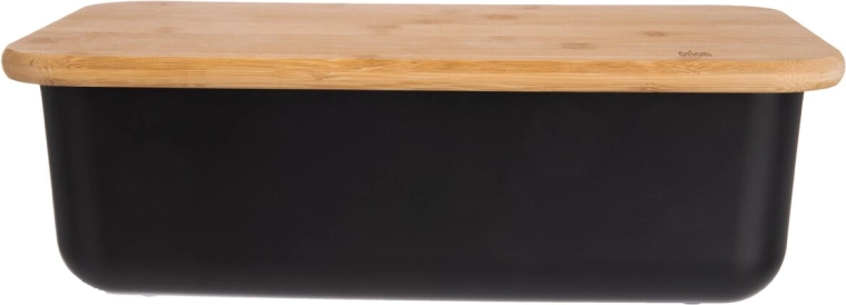 Cutie de pâine Black cu capac din bambus 40 × 23 × 13 cm