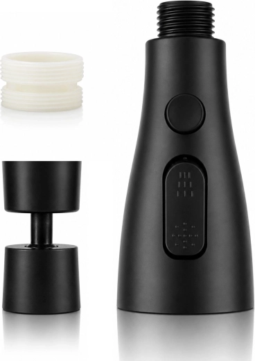 Perlator de bucătărie RENEW FORCE cu cap pivotant la 720°, negru