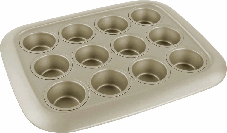 Kitchisimo formă pentru brioșe 12 buc auriu 29 × 23 × 3 cm