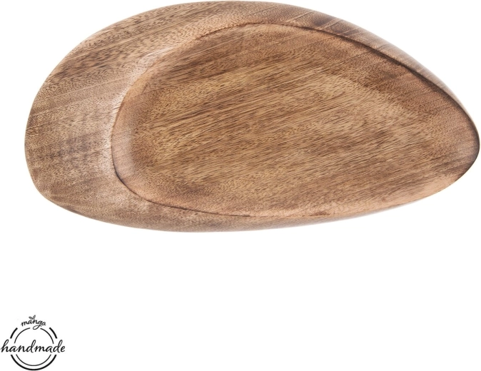 Platou oval de servire din lemn de mango 39 × 20 cm